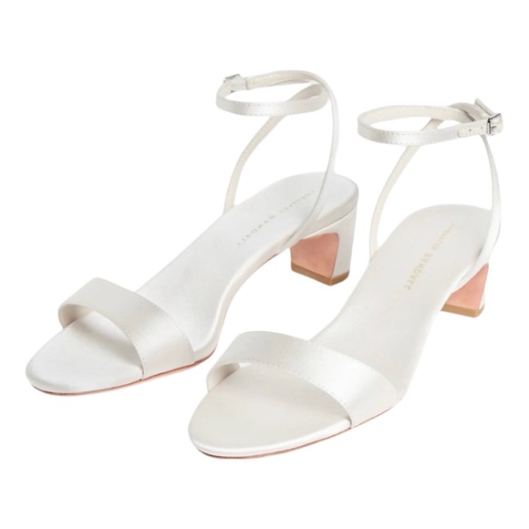 Loeffler Randall Alice Cream Satin Sandal Size 6 New in Box 2” Heel Wedding Gala - Picture 11 of 12